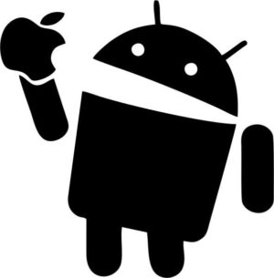 Android Eating Apple
