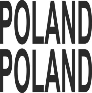 Poland Text (Pack Of 2)