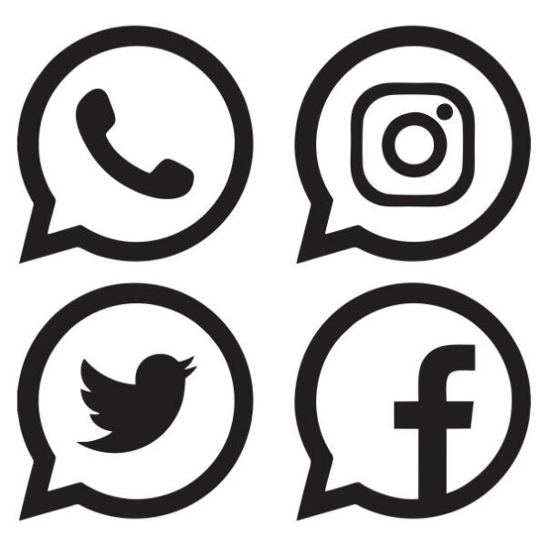 Social Media Icons (Pack of 4)