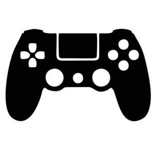 Game Controller Black Vinyl Sticker