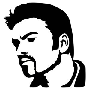 George Michael Black Vinyl Sticker