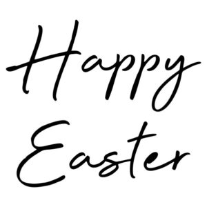 Happy Easter Black Vinyl Sticker