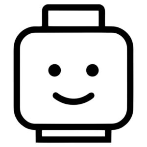 Lego Head Black Vinyl Sticker