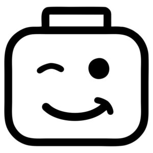 Lego Head Black Vinyl Sticker
