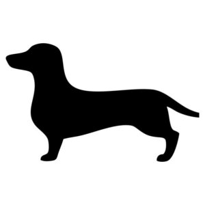 Suasage Dog Black Vinyl Sticker
