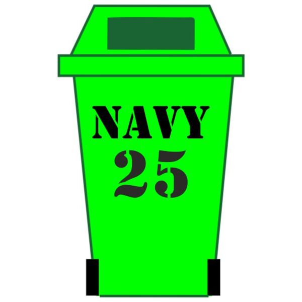 Navy Personalised Wheelie Bin