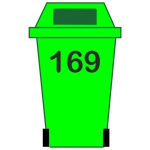 Number Personalised Wheelie Bin