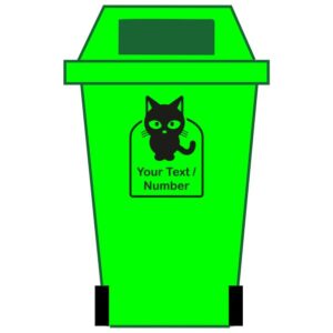 Cat Personalised Wheelie Bin