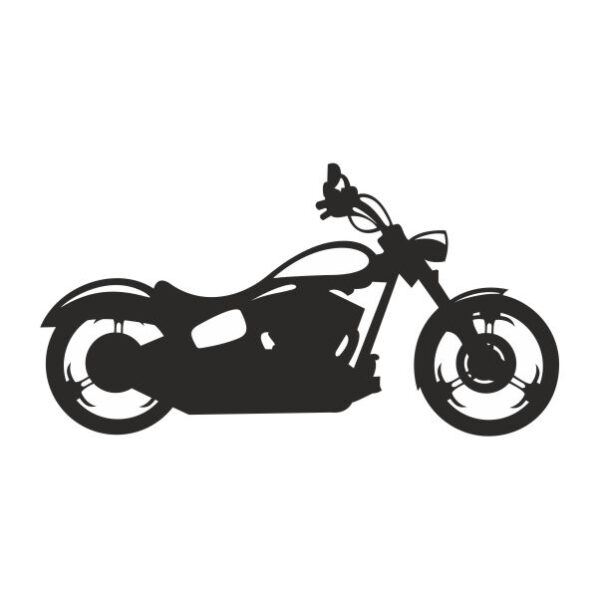 Motor Bike Black Vinyl Sticker