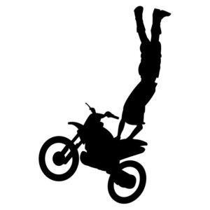 Motorcross Hangman Black Vinyl Sticker