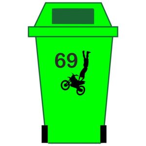 Motorcross Personalised Wheelie Bin