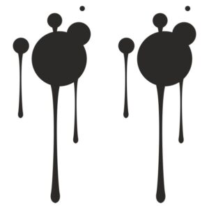 Paint Run Black Vinyl Sticker
