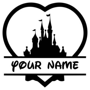 Castle With Personalised Name / Text