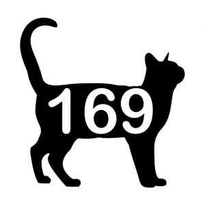 Cat Outline Personalised Name / Text #2